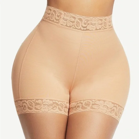 High Waist Lace Silicone Shorts Daily Use Shapewear Underwear Compression - Picture 1 of 11